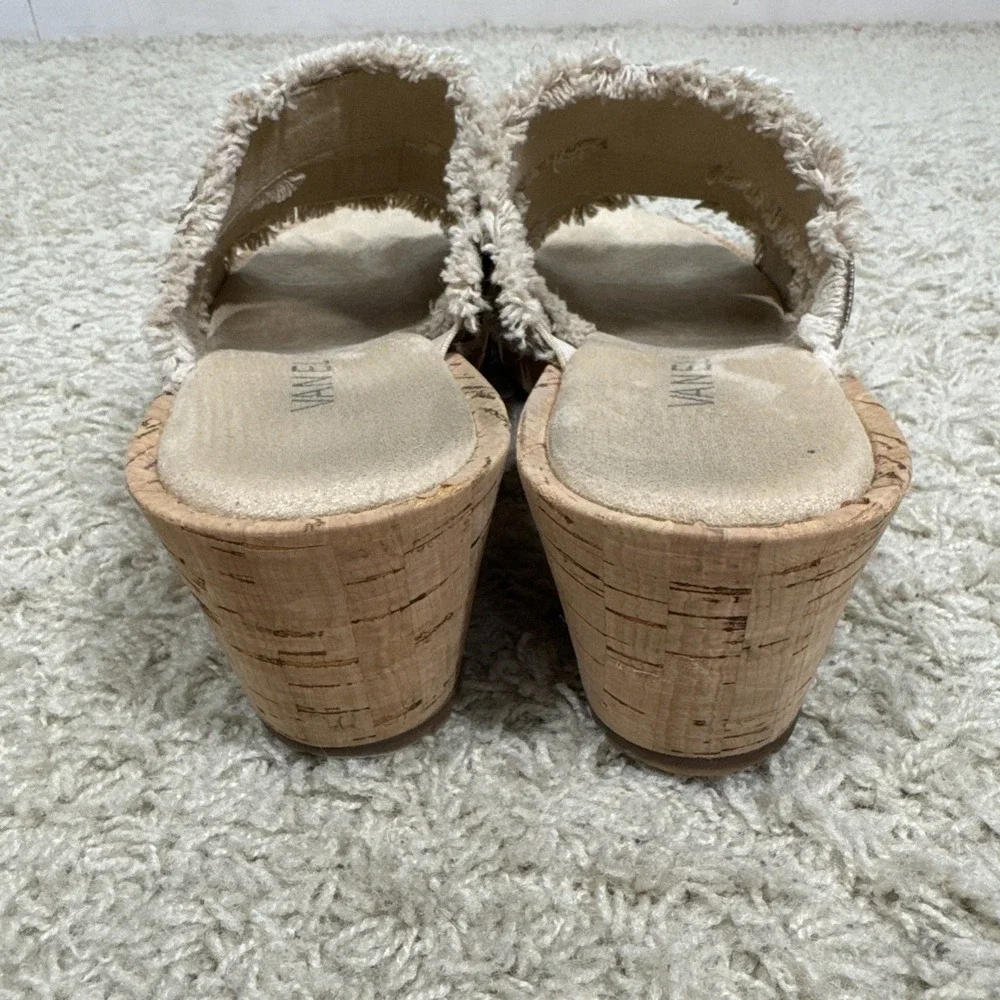 Vaneli Carry Espadrilles‎ Wedge Slip On Strappy Sandals Size 7 Metallic Fringe